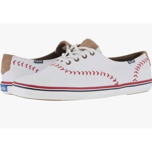 Keds Canvas Sneakers with Red Stitch Detail